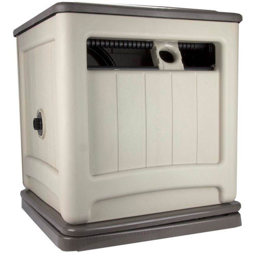 Suncast Swivel Hose Reel Storage Hideaway W/Smart Trak Hose Guide & Bin